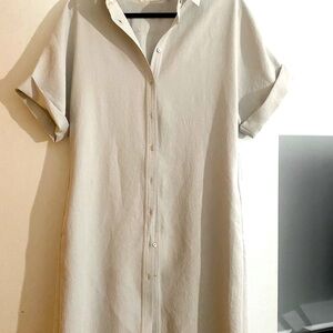 Babaton Bone Midi Dress with Dolman sleeves Size S